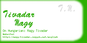 tivadar magy business card